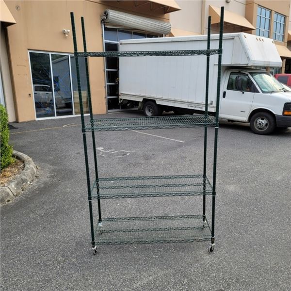 ROLLING 4 TIER 48" WIDE METRO RACK SHELF