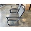 Image 2 : PAIR BLACK METAL PATIO LOUNGE CHAIRS