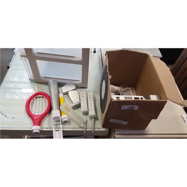 WII CONSOLE WITH SPORTS ACCESSORIES, WORKING