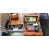 Image 1 : 2 BOXES OF ESTATE GOODS  - GAMES, COLLECTOR SPOONS, GLASSWARE, ETC