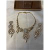 Image 1 : CRYSTAL RHINESTONES NECKLACE WITH MATCHING EARRINGS SET