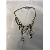 Image 1 : VINTAGE SILVER WITH GENUINE PEARL NECKLACE WITH TASSLES