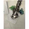 Image 2 : VINTAGE STERLING SILVER ENAMEL CHARM BRACELET