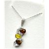 Image 2 : STERLING SILVER NATURAL YELLOW TOURMALINE (0.40CT), DRAVITE TOURMALINE (0.70CT), AND CZ (0.20CT) PEN