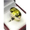 Image 2 : STERLING SILVER NATURAL LEMON QUARTZ (13.11CT) RING, SIZE , W/A $640.00.