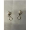 Image 2 : PAIR OF LARGE PEARL SHEPARD HOOK EARRINGS MARKED 925
