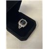Image 2 : 925 STERLING SILVER W/ BLUE SAPPHIRE CRYSTAL STONES RING