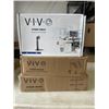 Image 1 : VIVO QUAD MONITOR DESK STAND, VIVO LAPTOP TRAY AND DESK MOUNT, AND SINGLE MONITOR DESK STAND
