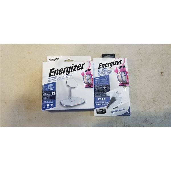 ENERGIZER ULTIMATE WIRELESS MAGNETIC CHARGER 3 IN 1 AND ULTIMATE POWER BANK WITH LCD SCREEN, 10K