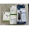 Image 1 : INSIGNIA 90 WATT UNIVERSAL LAPTOP CHARGER, BELKIN USB-C TO ETHERNET CHARGE ADAPTOR, AUDIO CABLE TO L