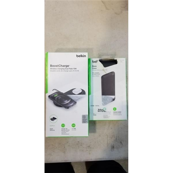 BELKIN BOOSTCHARGE WIRELESS CHARGING DUAL PADS 10W, AND BELKIN BOOSTCHARGE POWER BANK 10K