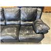 Image 2 : BLACK LEATHER 3 SEAT SOFA