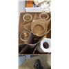 Image 2 : 2 BOXES OF VINTAGE OIL LAMPS AND HOLDER, BIRD FEEDER, AND FLOWER POT