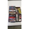 Image 1 : BOX OF NEW/SEALED DVDS, PS2 MEMORY CARDS, ETC