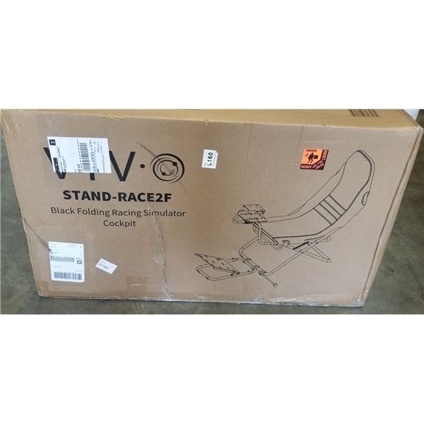 VIVO BLACK FOLDING RACING SIMULATOR COCK PIT