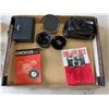 Image 2 : VINTAGE CAMERA ACCESSORIES INCLUDING LEATHER CASES, FLASHES, LENSES ETC