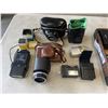 Image 3 : VINTAGE CAMERA ACCESSORIES INCLUDING LEATHER CASES, FLASHES, LENSES ETC