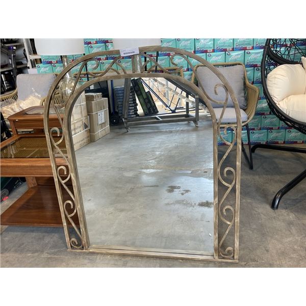 DECORATIVE METAL FRAMED WALL MIRROR