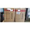 Image 1 : 2 NEW STAINLESS STEEL TRASH CANS, METTALIC GOLD