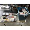 Image 1 : TOTE OF DVDS, AND DVD PLAYER WITH REMOTE