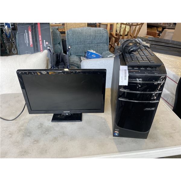 ASUS ESSENTIO SERIES WITH WINDOWS 10 UPDATES, KEYBOARD, MOUSE AND MONITOR, READY TO USE