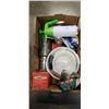 Image 2 : 3 BOXES OF ESTATE GOODS - VINTAGE THERMOS, BC LIONS SWEATER, VINTAGE MIXING BOWLS, ETC