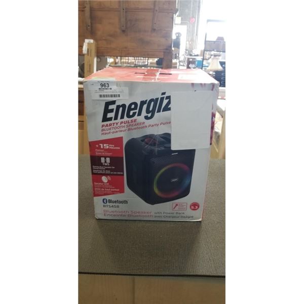 ENERGIZER BTS458 PORTABLE BLUETOOTH SPEAKER WITH WIRELESS MIC - TESTED WORKING, RETAIL $119