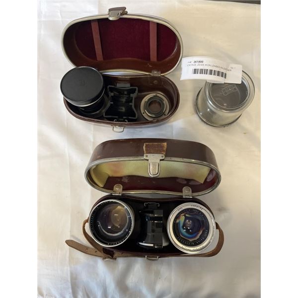 VINTAGE ZEISS IKON LENSES IN LEATHER CASES