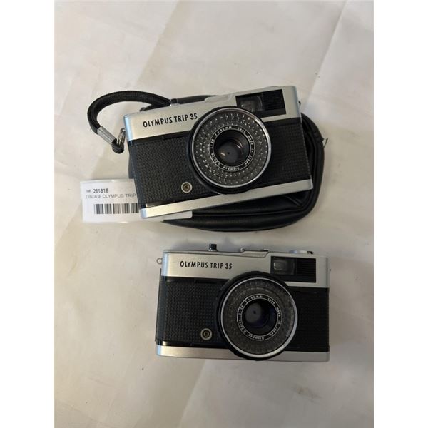 2 VINTAGE OLYMPUS TRIP 35 35MM CAMERAS