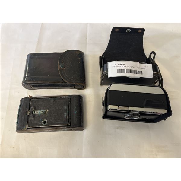 VINTAGE KODAK NO. 127 AND INSTAMATIC 100 CAMERAS