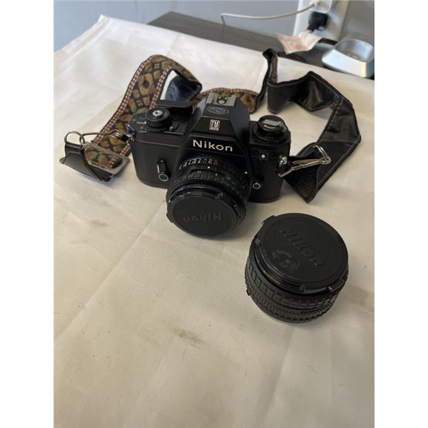 VINTAGE NIKON EM WITH 2 LENSES