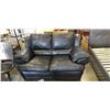 Image 1 : BLACK LEATHER LOVESEAT