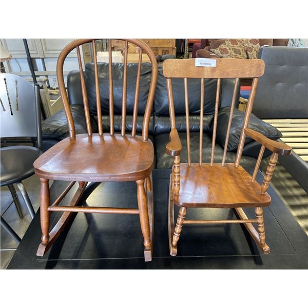 2 ANTIQUE KIDS ROCKING CHAIRS