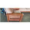 Image 4 : 3PC MODERN MISSION OAK STYLE SOFA, LOVESEAT AND CHAIR, IN GOOD CLEAN CONDITION