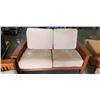 Image 5 : 3PC MODERN MISSION OAK STYLE SOFA, LOVESEAT AND CHAIR, IN GOOD CLEAN CONDITION