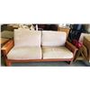 Image 8 : 3PC MODERN MISSION OAK STYLE SOFA, LOVESEAT AND CHAIR, IN GOOD CLEAN CONDITION