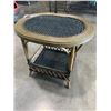 Image 2 : SMALL RATTAN TABLE WITH STORAGE UNDERNEATH