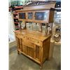 Image 2 : ANTIQUE CANADIANA SIDEBOARD WITH GALLERY, IN GOOD CONDITION