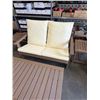 Image 7 : BRAND NEW 6PC ADIRONDACK STYLE PATIO SET, INCLUDES BEIGE AND DARK GREY CUSHION COVERS, 2 CHAIRS, LOV