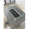 Image 9 : BRAND NEW PATIO FIRE PIT, SLATTED ALUMINUM TOP COMPLETE WITH COVER, WIND GUARD, ROCKS, AND NATURAL G