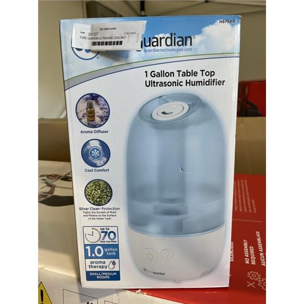PURE GUARDIAN ULTRASONIC COOL MIST HUMIDIFIER - TESTED WORKING, RETAIL $69