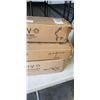 Image 1 : VIVO DUAL MONITOR DESK STAND, LAPTOP DESK MOUNT, AND SINGLE MONITOR ADJSTABLE DESK MOUNT
