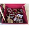 Image 2 : 2 JEWELLERY CASES W/ CONTENTS
