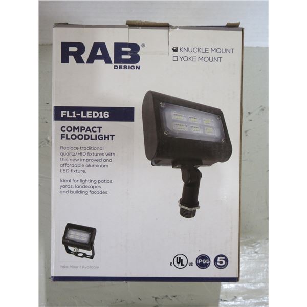 NEW:  RAB COMPACT FLOOD LITE (FL1-LED16)