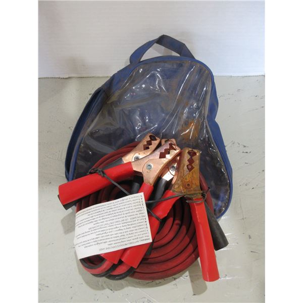 LIKE NEW:  SET OF BOOSTER CABLES & CASE