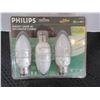 Image 1 : NEW:  PHILIPS 40 WATT ENERGY SAVER DECORATIVE CANDLE LIGHT BULBS (3)