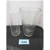 Image 1 : 2 - GLASS VASES (APPROX. 9" D X 10"H)