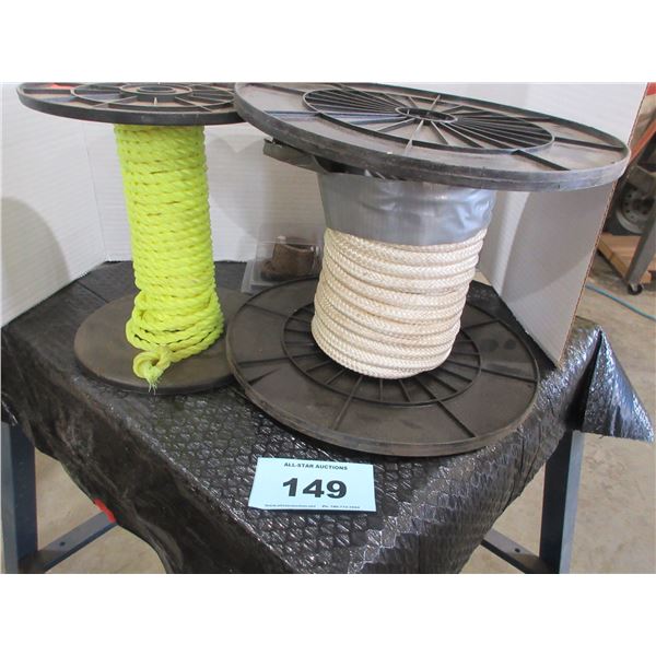 2 PARTIAL SPOOLS ROPE