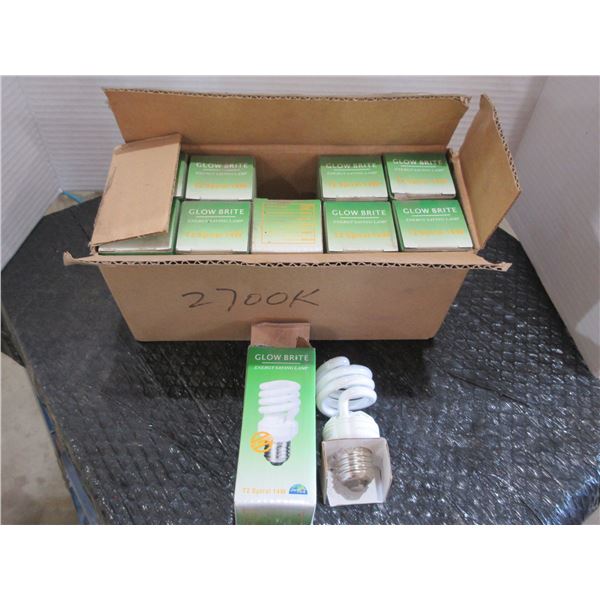 10 - GLOW BRITE ENERGY SAVING BULBS (14W - T2 SPIRAL)