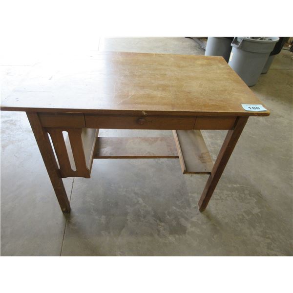 HALL TABLE C/W DRAWER (APPROX. 40L X 24W X 30"H)